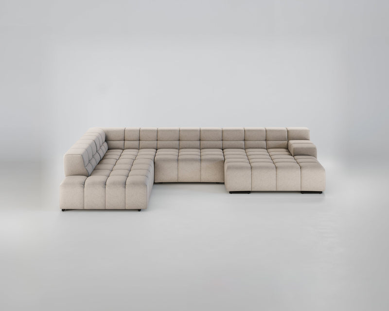 Accardi U-shaped Sofa / Living Room Sectional (left-hand facing)