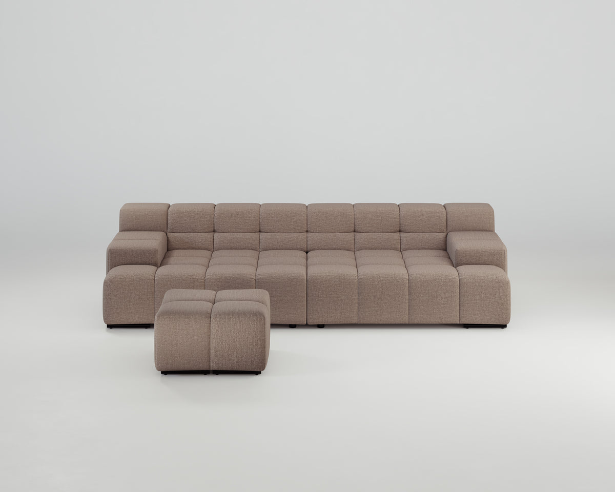 Accardi 3-Sitzer Sofa mit Hocker