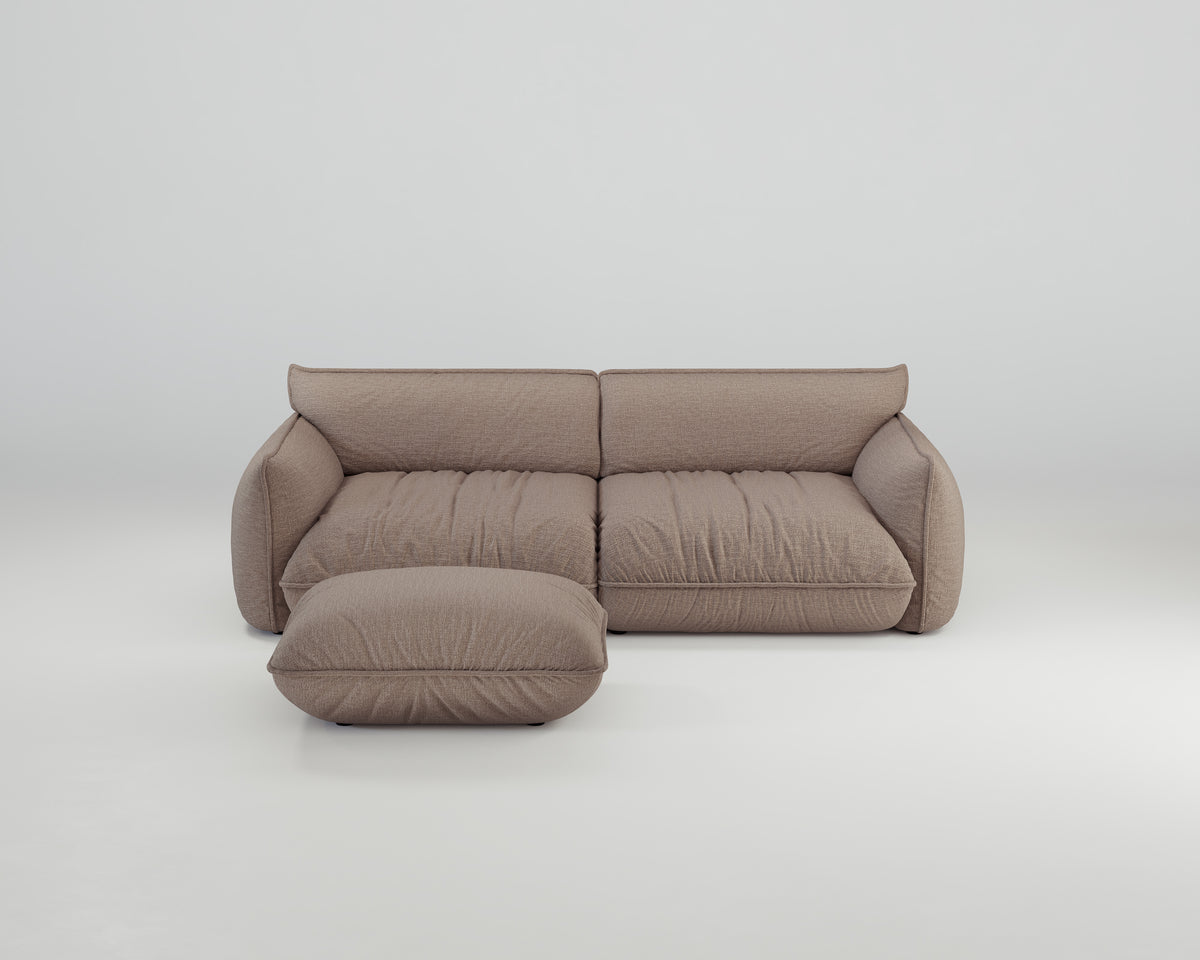 Morandi 3-Sitzer Sofa mit Hocker