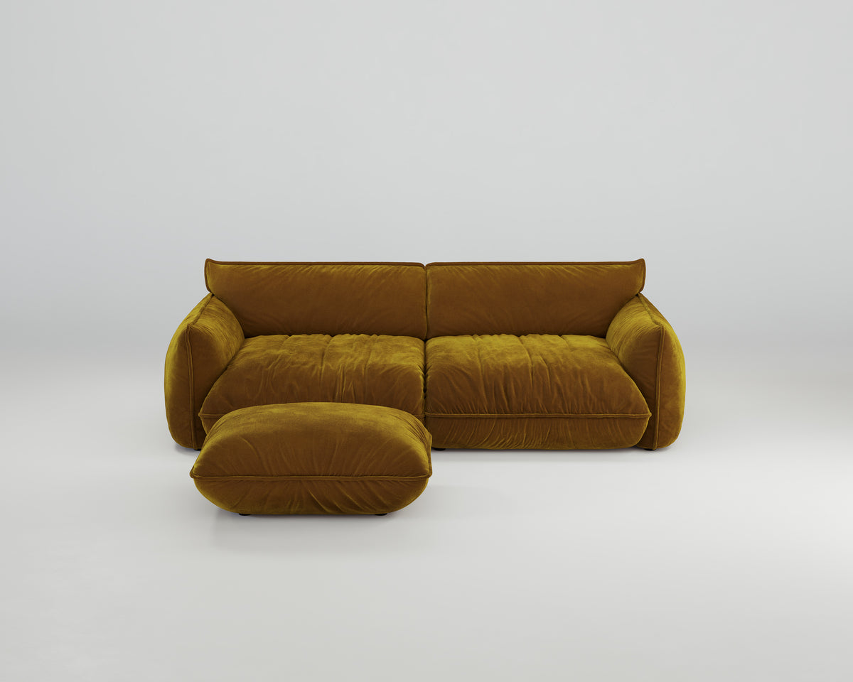 Morandi 3-Sitzer Sofa mit Hocker